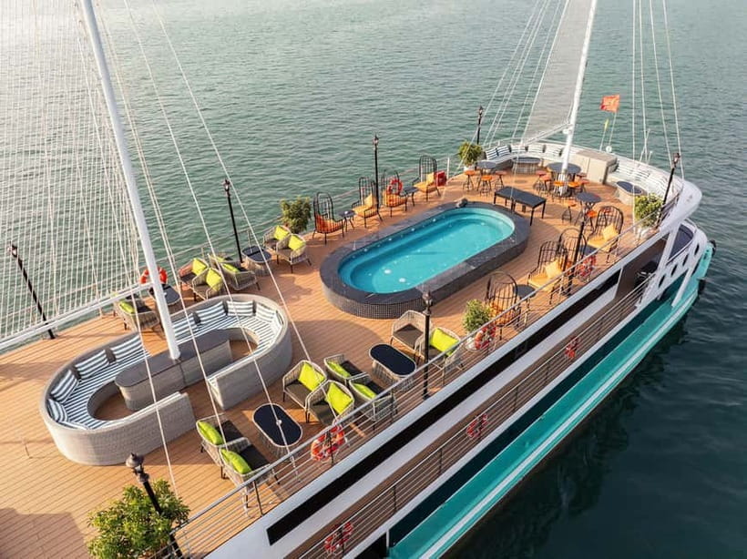 Hanoi: Ha Long Bay Full Day Trip - Amethyst Luxury Cruise - Limestone icons from the boat deck