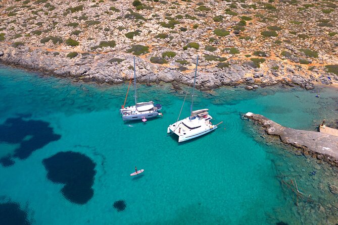 Heraklion: Sunset Luxury Cruise with Sushi and Open Bar - A modern catamaran with room to spread out