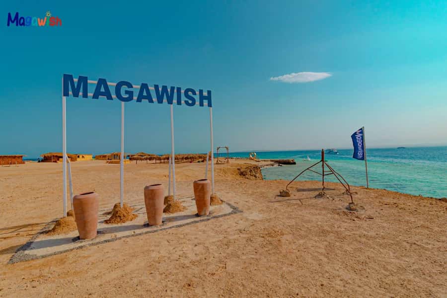 Hurghada: Elegance Yacht Cruise To Orange & Magawish island - Orange Bay before the crowds