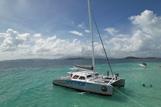 Icacos: Luxury Sailing Catamaran All Inclusive Beach and Snorkel - Water slides, swings, and room to play