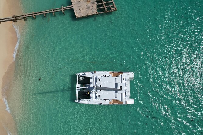 Icacos: Luxury Sailing Catamaran All Inclusive Beach and Snorkel - A proper Puerto Rican lunch on the water