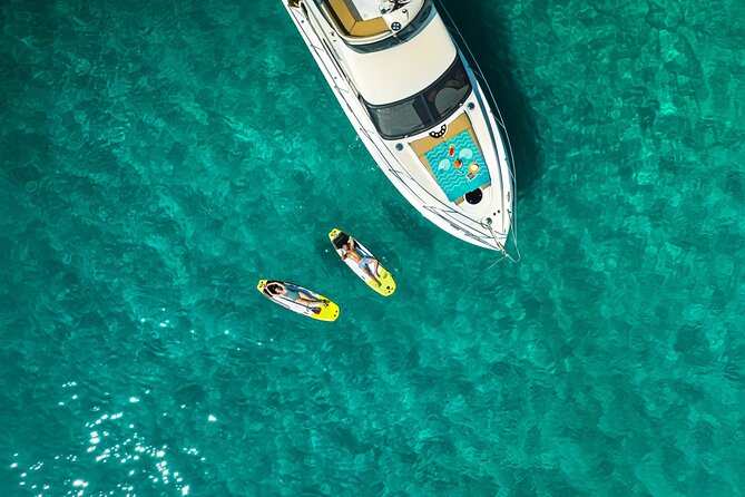 Ierapetra: Chrissi Island Luxury Yacht Cruise with Meal - The first bay gives you three ways to enjoy the water