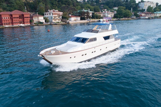 Istanbul Bosphorus Sunset Cruise on the Luxury Yacht - Maiden’s Tower at the southern end