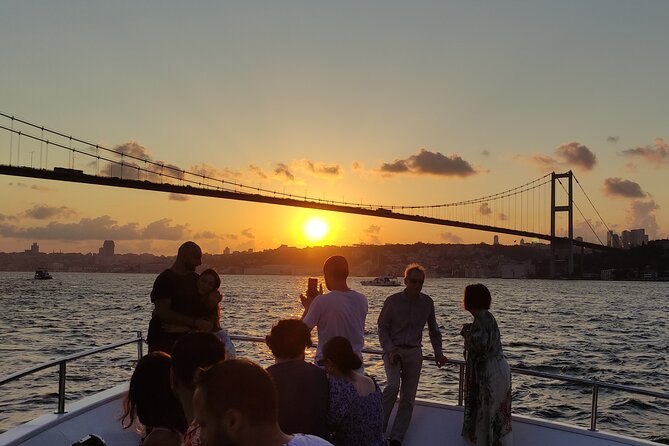 Istanbul Bosphorus Sunset Cruise with Wine on a Luxury Yacht - From Arap Cami to the open strait