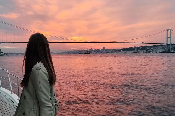 Istanbul Sunset Cruise With Luxury Yacht On Bosphorus - European shore: palaces, mosques, and famous bridges