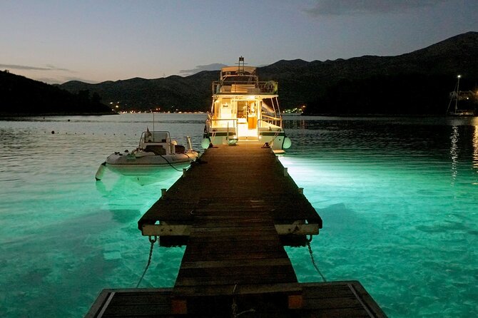 Korcula Private Yacht Cruise Including Wine Tasting and Dinner - Seeing Korcula Old Town from the water