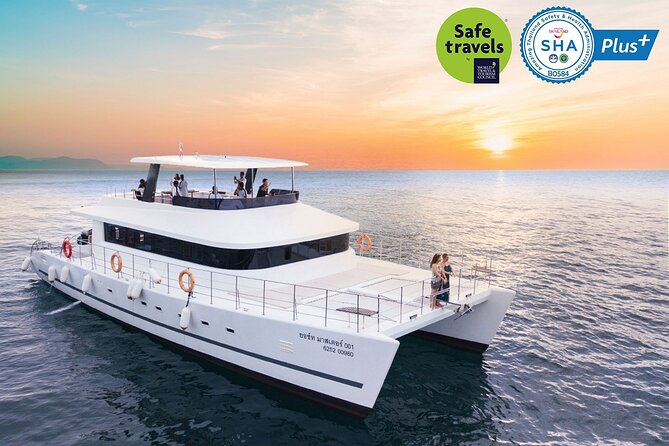 Krabi Hong Islands Sunset Party Catamaran Cruise - Sailing past Railay and Phra Nang