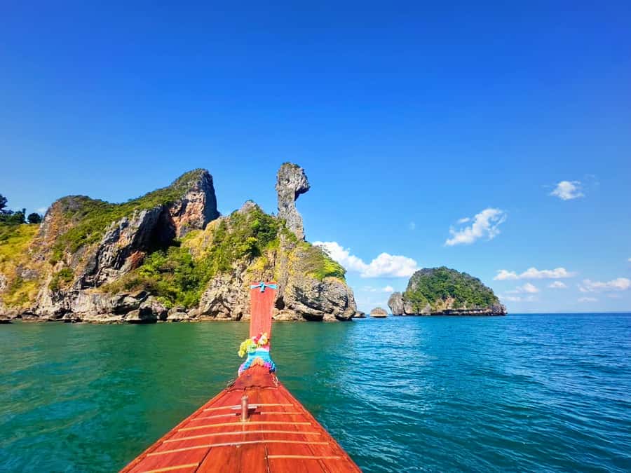 Krabi: Luxury Boat 7 Island Sunset With BBQ & Plankton Tour - Chicken Island for snorkeling and open-water views