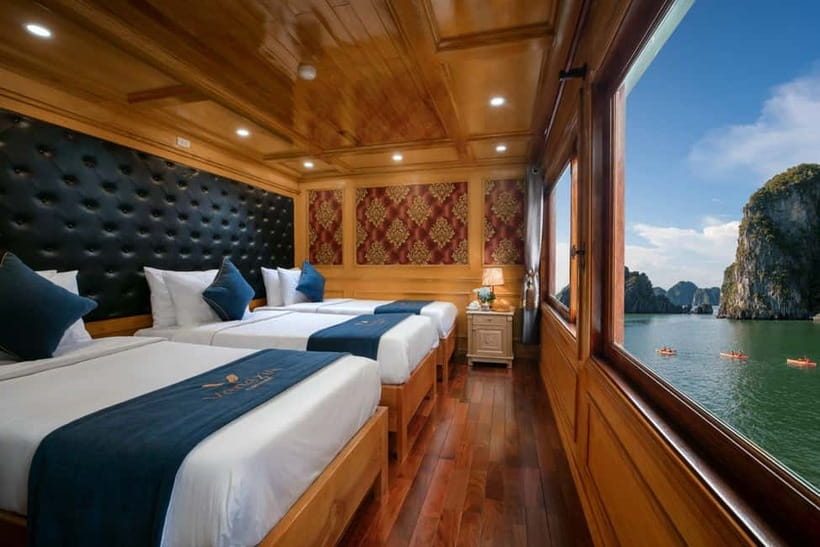 Lan Ha Bay Luxury Cruise with balcony - biking+kayak+tickets - Sunset, cooking, and a relaxed evening