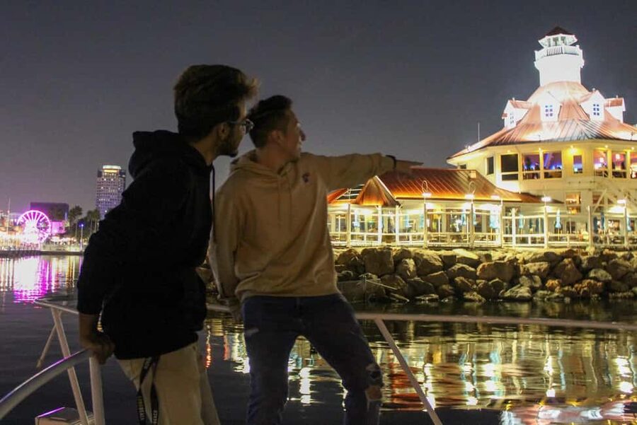 Long Beach: Private Night Yacht Cruise With City Lights - The Queen Mary and Long Beach’s working harbor