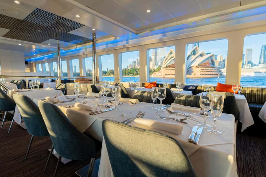 Luxury Catamaran Lunch Cruise with Deluxe Buffet - Leaving Darling Harbour for Sydney Harbour