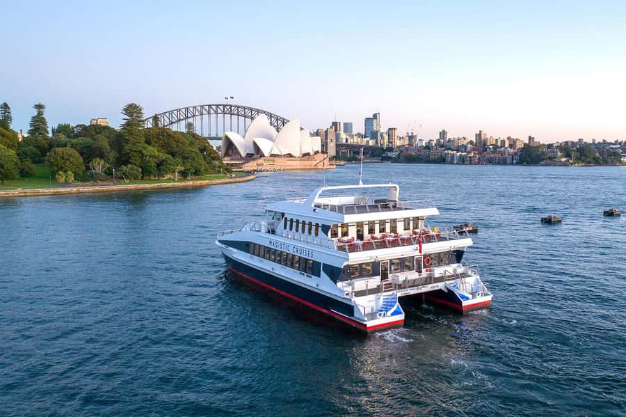 Luxury Catamaran Lunch Cruise with Deluxe Buffet - Circular Quay, Fort Denison, Taronga Zoo, and Luna Park