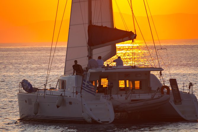 Luxury Catamaran Semi private cruise with meals & drinks and transportation. - Hotel transport and group size