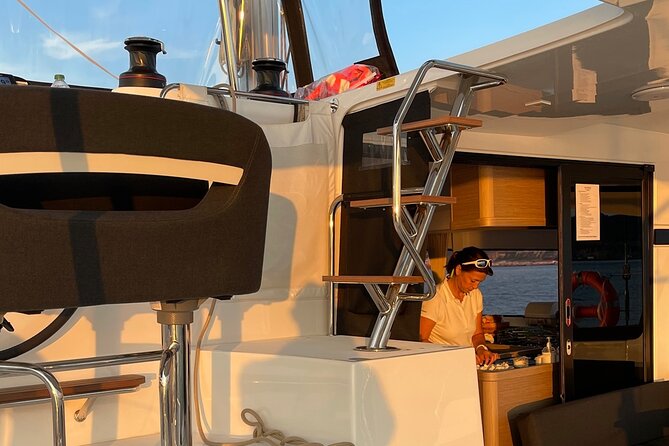 LUXURY Catamaran Sunset and Wine cruise - Central Lisbon from the water