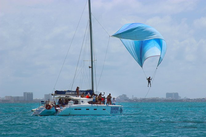 Luxury Catamaran tour to Isla Mujeres with transportation from Playa del Carmen - Sailing the Caribbean on the 45-foot catamaran