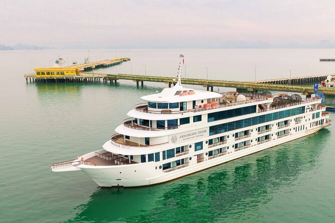 Luxury Cruise Full Day Explore Halong Bay - 9:00 to 10:30, cruising past the limestone islets