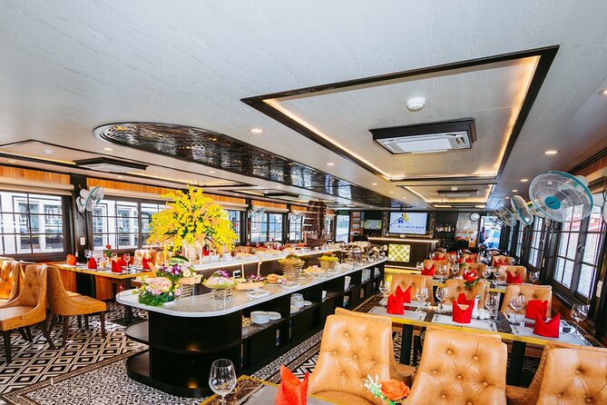 LUXURY Halong Bay Cruise 5 Stars Full Day Tour with Buffet Lunch - Sung Sot Cave and its serious stair count