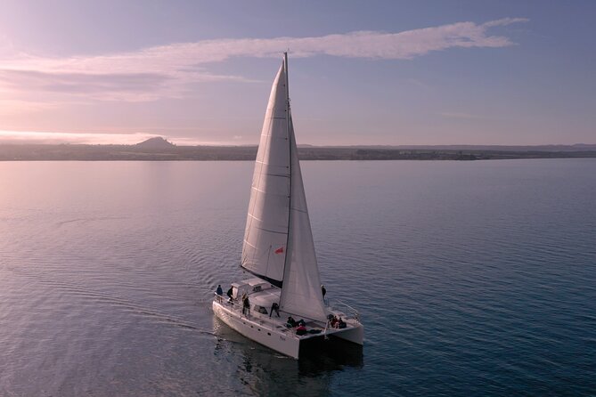 Luxury Sailing - Māori Rock Carvings - Taupo Sailing Adventures - The swim stop in Lake Taupō