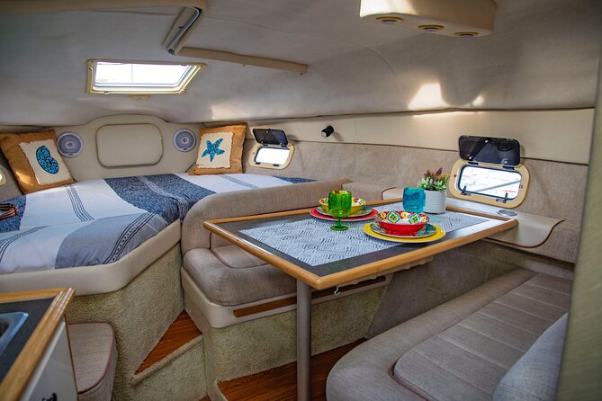 Luxury Yacht Charter and Arch Tour in Cabo San Lucas - Snorkeling gear, a floating mat, and the practical boat setup