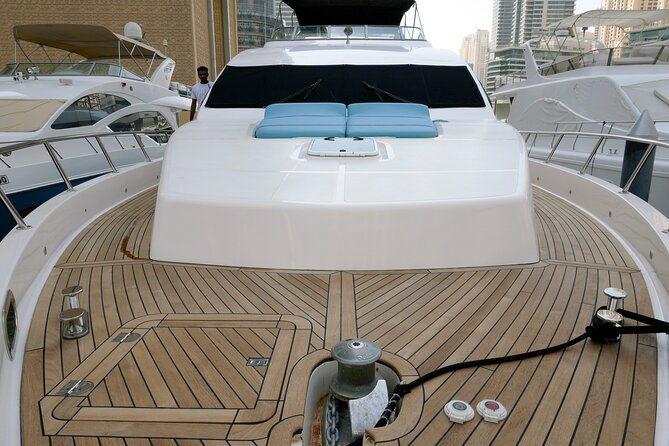 Majesty 77ft Diamond Dust — Dubai's best yacht rental - Three levels make a difference