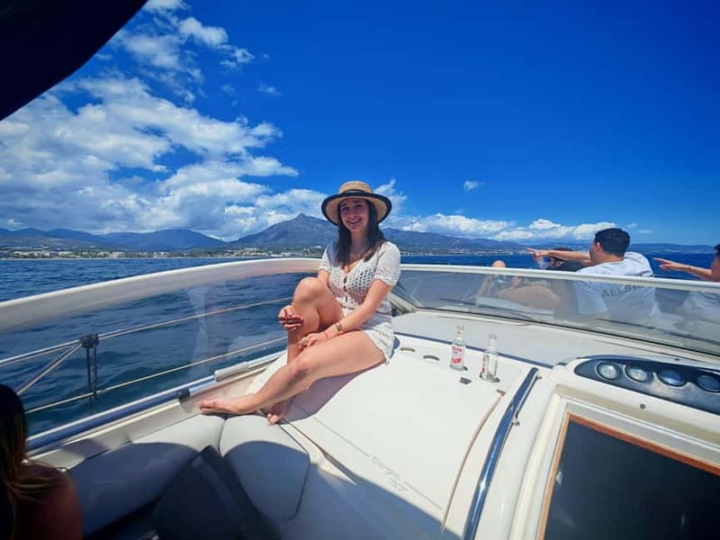 Marbella: 2-8 hour private luxury yacht cruise on a Targa37 or Targa48 - Music, drinks, and the feel onboard