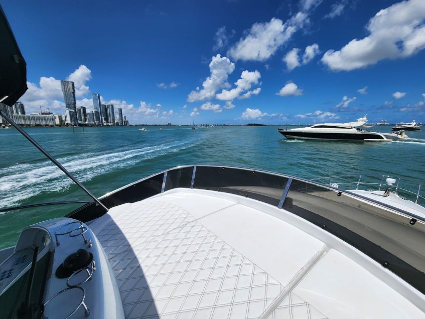 Miami Yacht Rental with Jetski, paddleboards, Inflatables - Star Island and Downtown Miami views