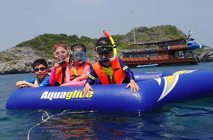 Mu Ko Ang Thong: Private Day Charter in Classic Thai Yacht - The Blue Lagoon viewpoint and the climb to Emerald Lake