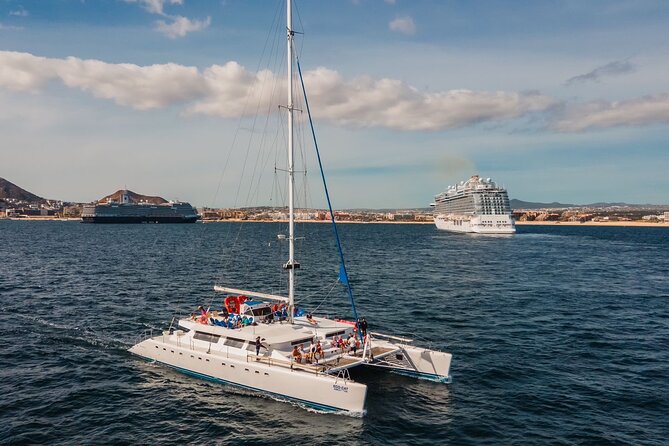 Multimillion Yacht Cabo Cruise Sunset or Snorkel Optional PICKUP! - Open bar, food, and the real mood on board