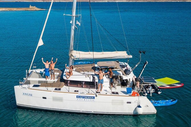 mykonos eleftheriou yachting Private tour mykonos delos renia - Leaving Kalafatis Beach at noon