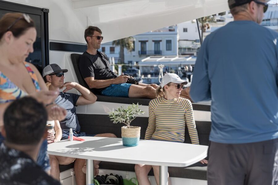 Naxos: Luxury Catamaran Day Trip with Lunch and Drinks - Greek lunch with moussaka, salad, fruit, and cake