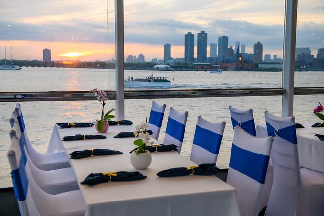 New York City Dinner Cruise on Luxury Yacht with Live Music - Brooklyn Bridge Park and the return view