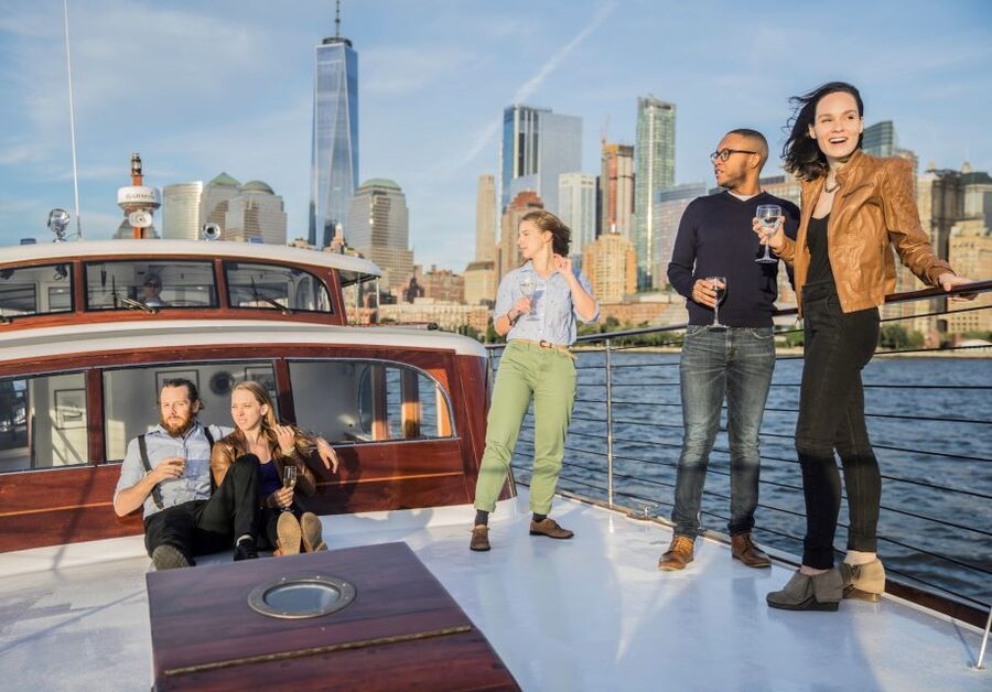 New York City: Mini Yacht Boat Ride with Sightseeing - A slow pass by the Statue of Liberty and Ellis Island