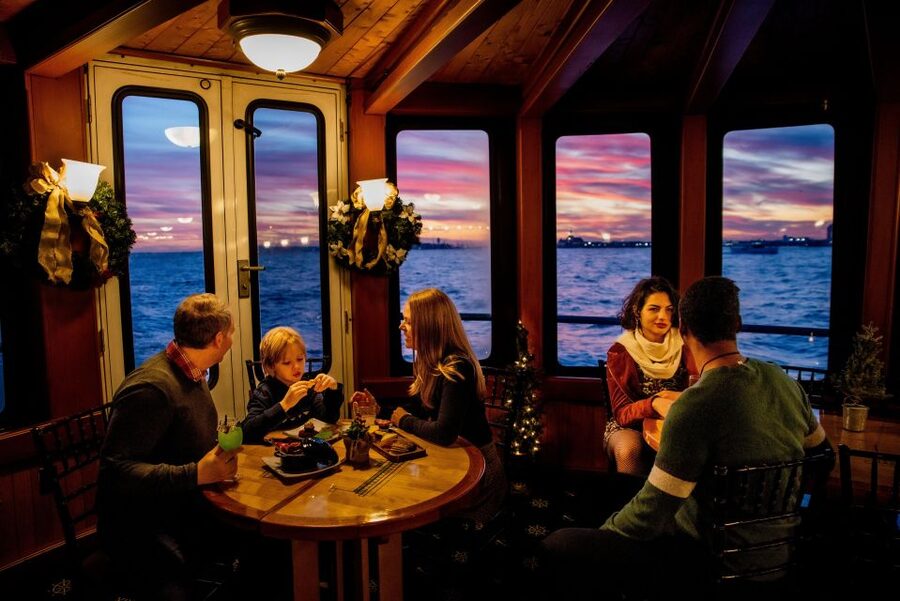 NYC: Holiday Yacht Cruise with Jazz, Cocoa & Carols - Governor’s Island and the Statue of Liberty