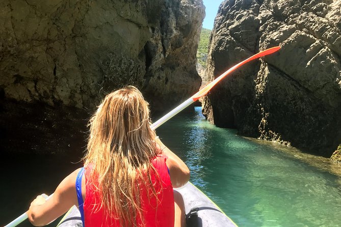 Ocean Bliss: Full Day Arrábida Private Yacht Tour from Lisbon - Portinho da Arrábida: the first water break
