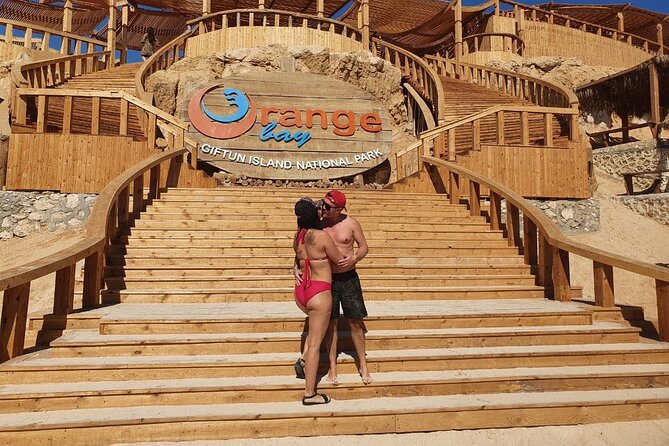 Orange Bay Island Luxury Boat With Lunch & Water Sport - Hurghada - Sailing out from Hurghada