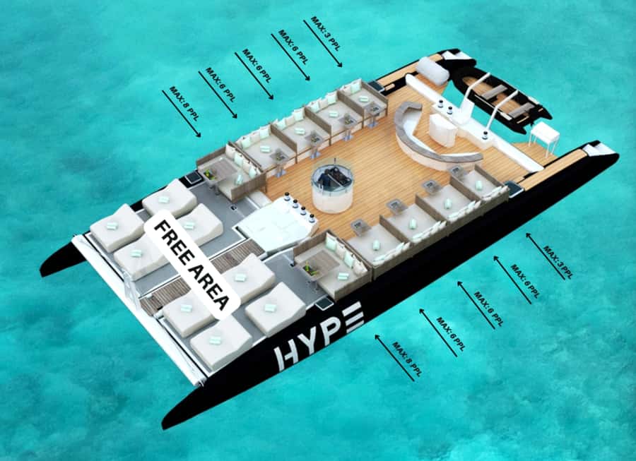 Phuket: Coral and Racha Islands Hype Luxury Catamaran - Seating, shade, and what to bring