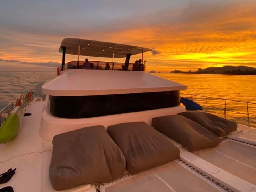 Phuket: James Bond Island Canoeing & Sunset Yacht Dinner - Crossing Phang Nga Bay toward the famous rock
