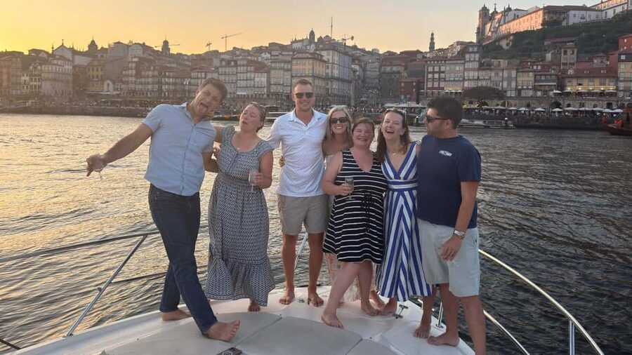 Porto: Luxury 6 Bridges Yacht Cruise with Wine & Snacks - The tasting board and yacht atmosphere