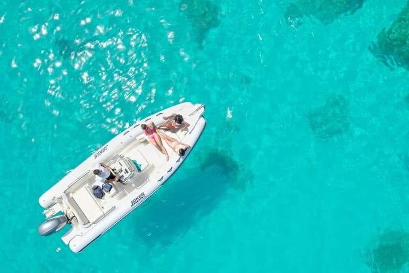 Private Boat Charter Comino, Blue Lagoon, Gozo - Santa Maria Caves from a smaller boat