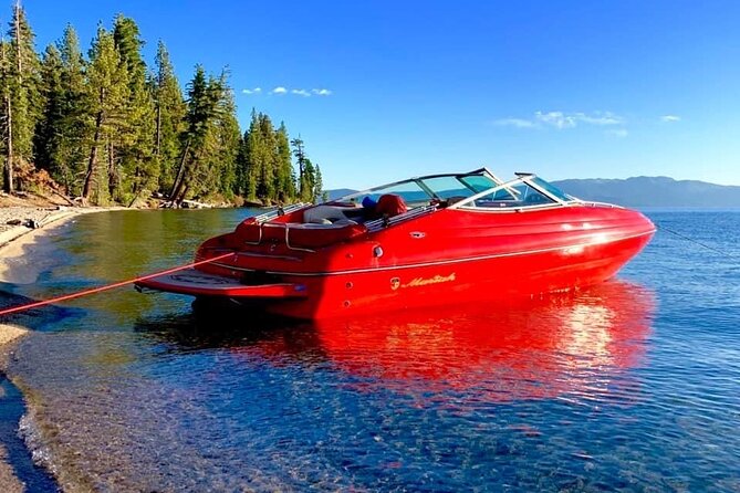 Private Boat Charter Emerald Bay in the Grateful Red - Rubicon Bay for green water and a possible swim