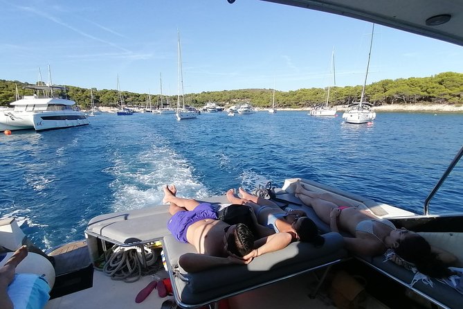 Private custom Blue & Green Cave tour with yacht from Hvar town - Entering Biševo for the Blue Cave