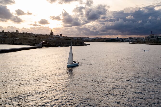 Private Evening Sailing Boat Charter - The first hour: sunset near Valletta Waterfront