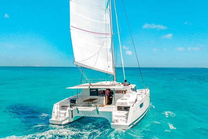 Private Luxury Catamaran Cancun to Isla Mujeres | For up to 30 pp - Playa Norte for a clear-water swim