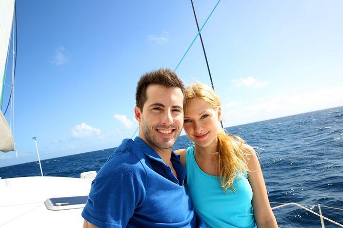 Private Luxury Catamaran Yacht. Full or Half Day Charter - Sail, Beach, Snorkel. - Getting aboard at Havensight