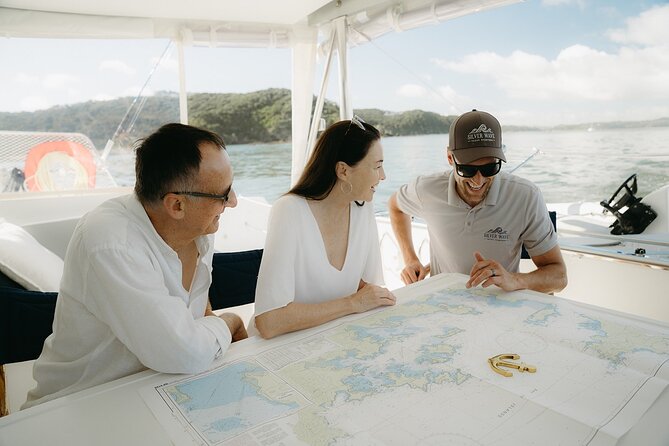 Private Luxury Sailing Catamaran Charter in the Bay of Islands - Taking the wheel, or simply watching the water
