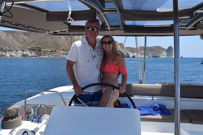 Private Luxury Santorini Catamaran Cruise with Port Pickup - Pickup, cruise-port details, and the practical side