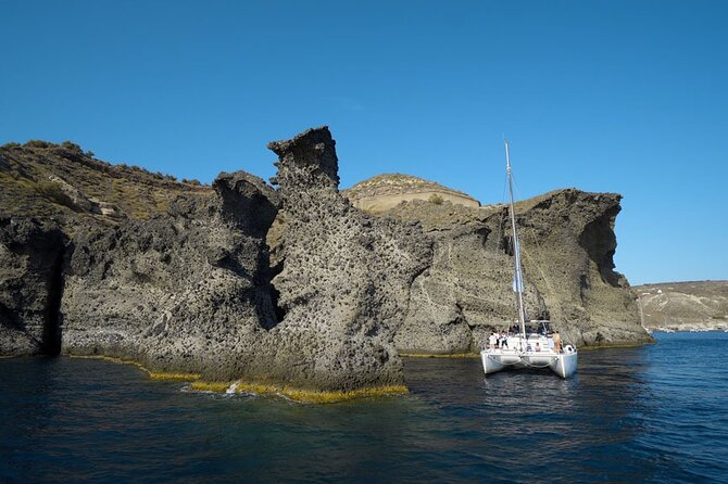 Private Luxury Santorini Catamaran Cruise with Port Pickup - The crew and the feel of a private outing