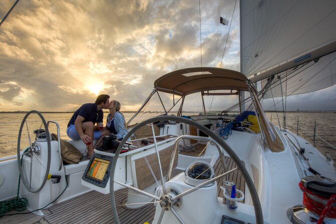 Private Luxury Sunset Sail on the 50ft Sailing Yacht Fate BYOB - The Charleston Battery and waterfront homes