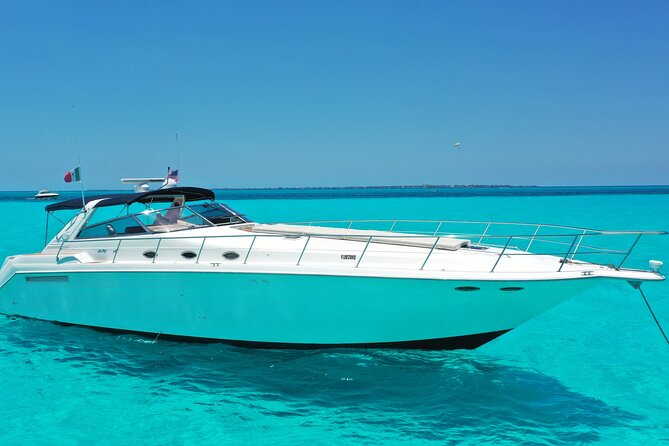 Private Luxury Yacht 55FT Rental in Cancun - Snorkeling, Swimming, and the Floating Gear