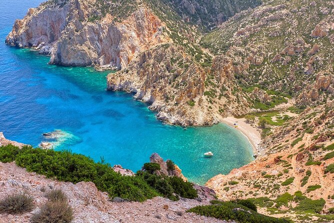 Private Milos Tour "Islands of Colours"- Luxury Boat Rental - Gerontas, Firiplaka, Tsigrado, and the southern coast